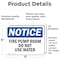 Signmission Fire Pump Room Do Not Use Water, 7 in W x Rectangle, Vinyl Decal OS-2PACK-NS-D-57-L-12636 - alternate 2
